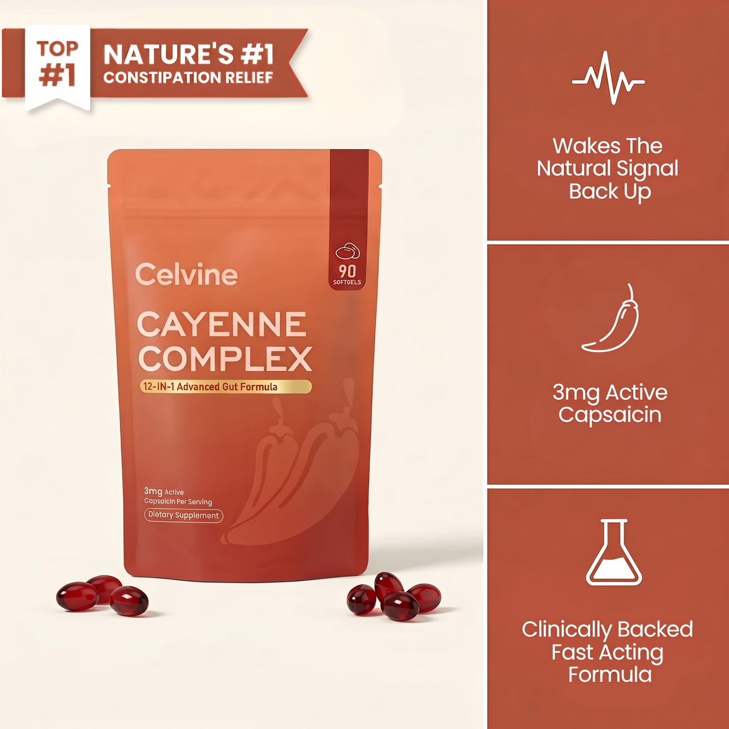 Celvine Cayenne Complex - 3mg Active Capsaicin