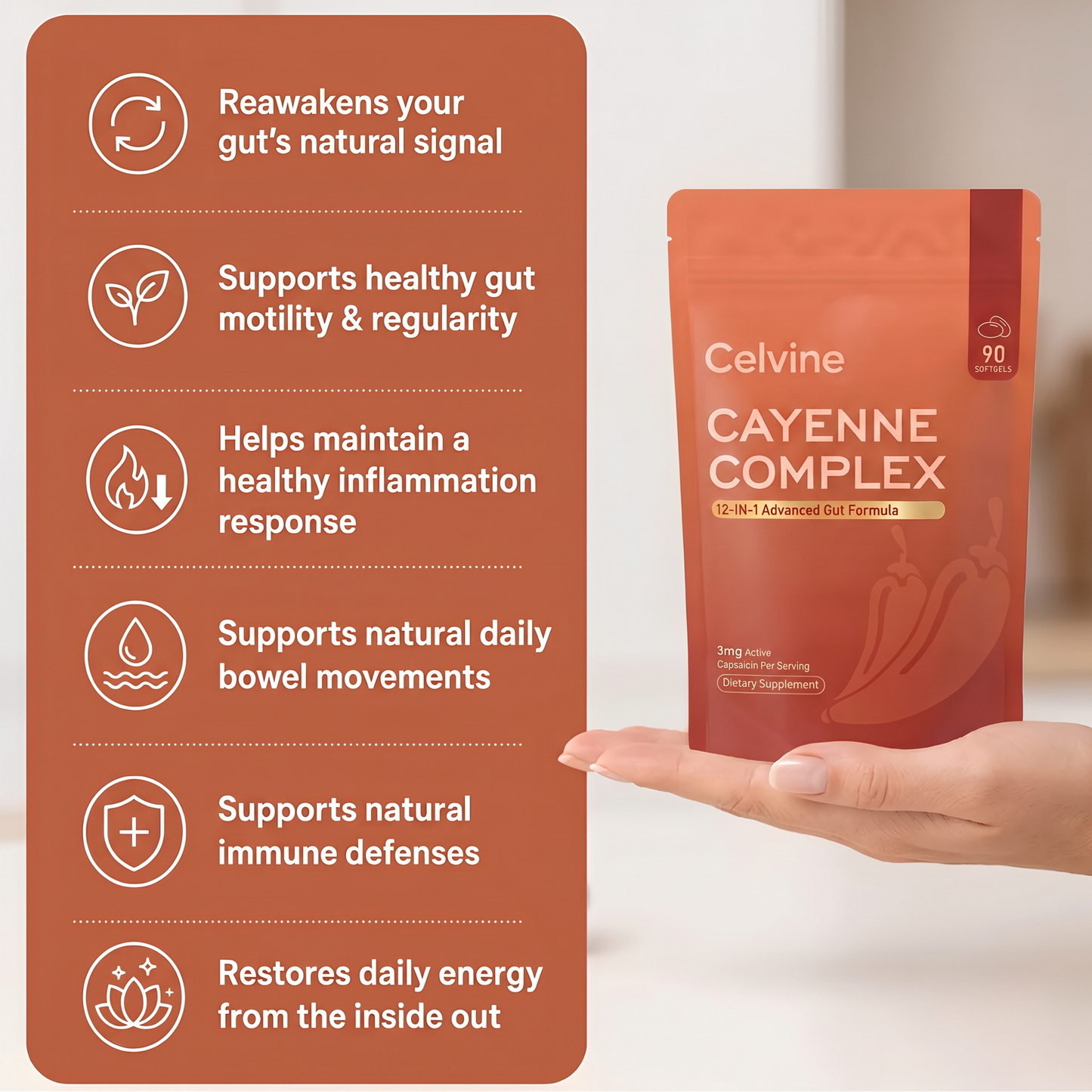 Celvine Cayenne Complex - 3mg Active Capsaicin